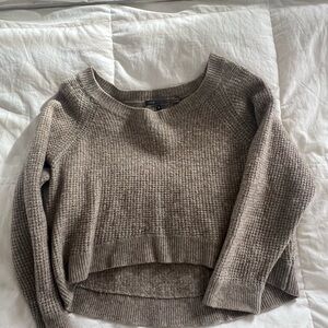 Cozy Vince Cropped Knit Sweater